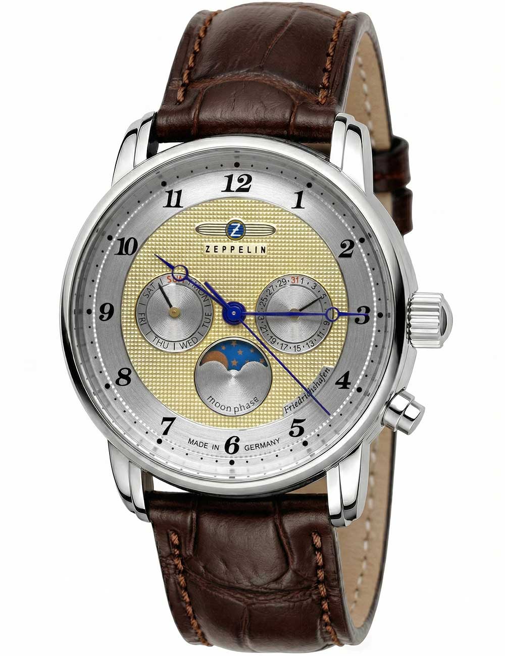 Zeppelin 8536-5 Herrenuhr Friedrichshafen Mondphase 40mm 5ATM
