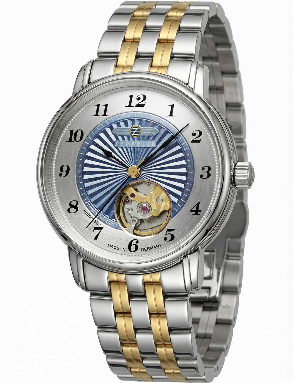 4041338856781 - Zeppelin 8567M-3 Unisex Friedrichshafen Open Heart Automatik 46mm 5ATM