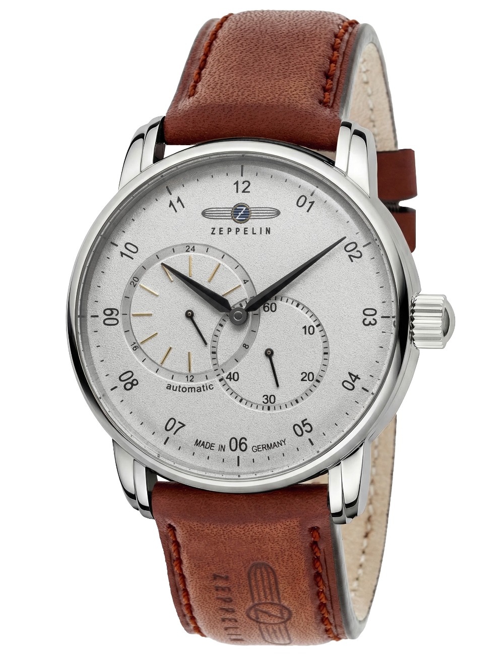 Zeppelin 8662-1 New Captains Line Automatik Herrenuhr 43mm 5ATM