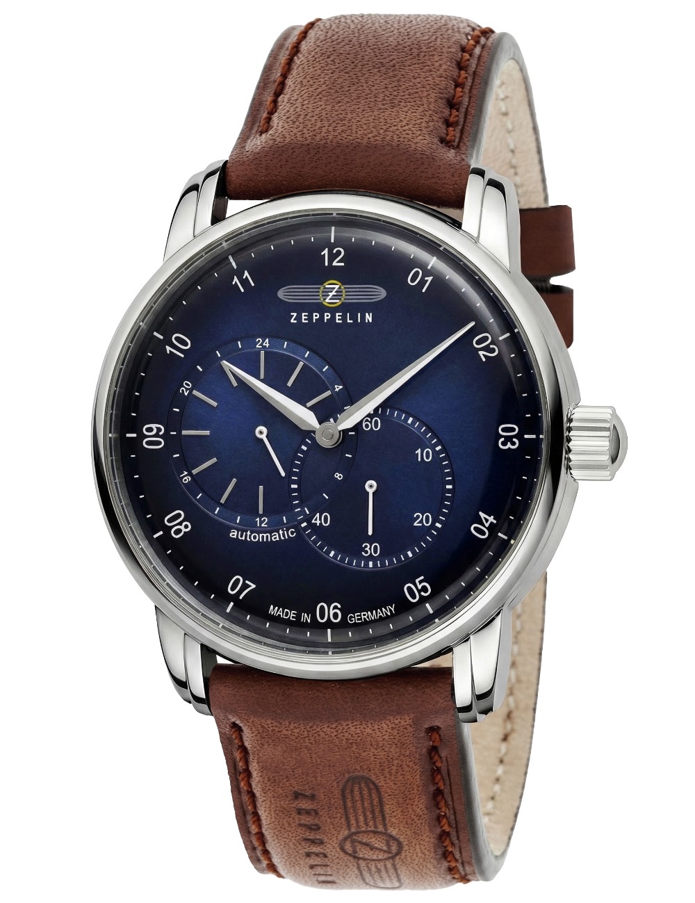 Zeppelin 8662-3 New Captains Line Automatik Herrenuhr 43mm 5ATM
