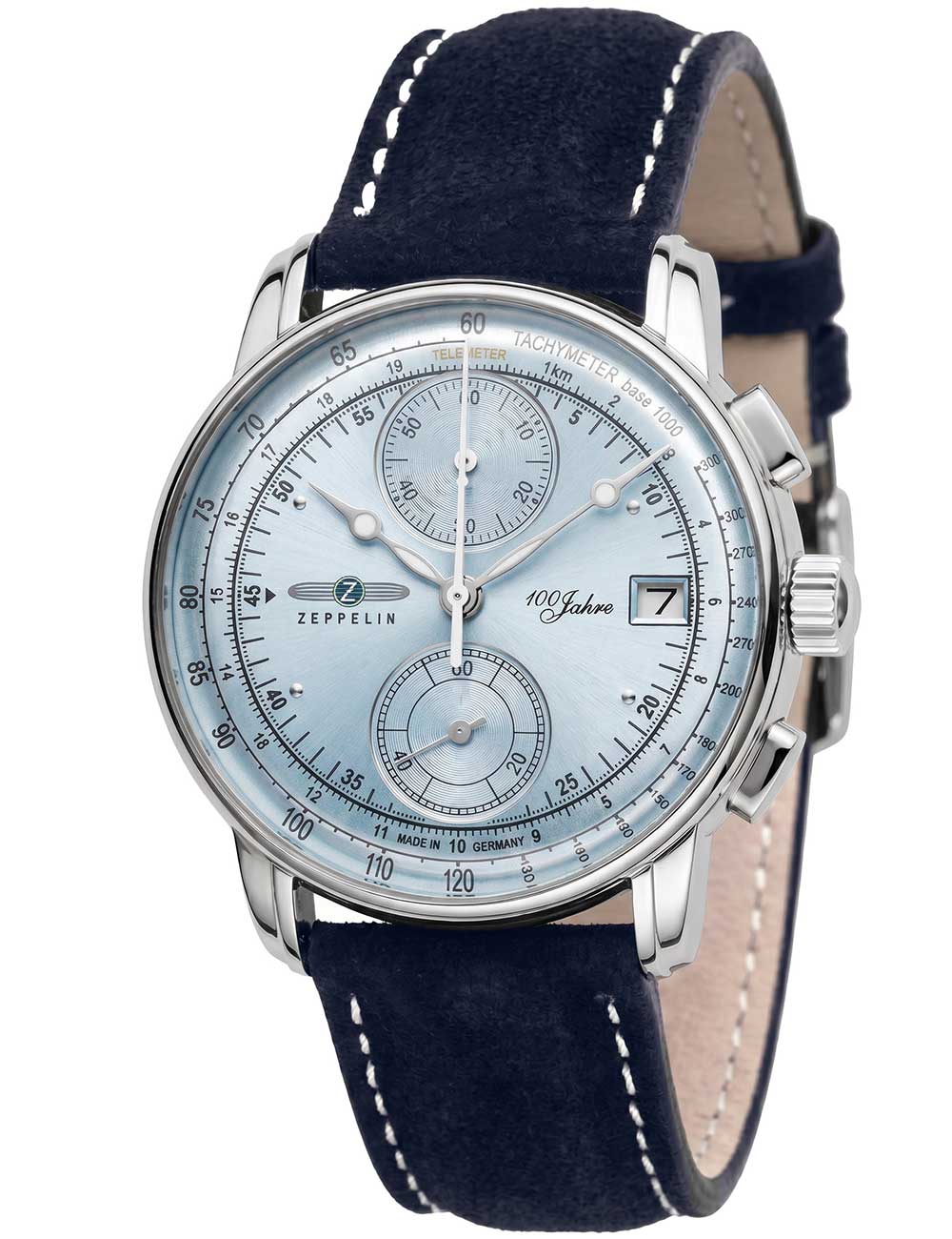 Zeppelin 8670-4 Chronograph 100 Jahre Zeppelin Herrenuhr 42mm 5ATM