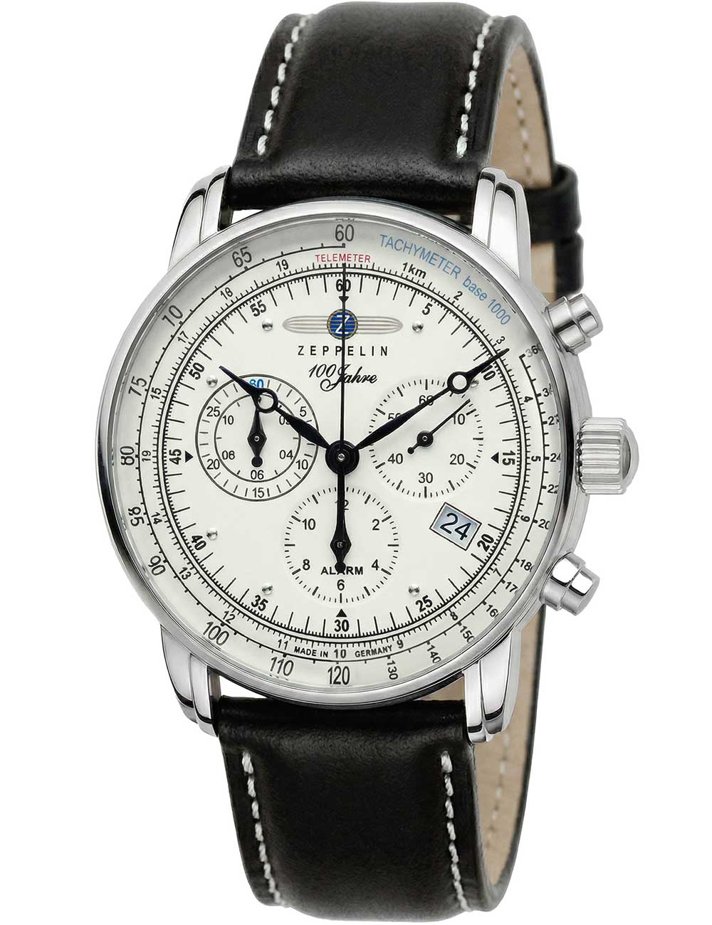 Chronograph ZEPPELIN 100 Jahre Zeppelin 8680-3 Armbanduhren schwarz Herren Quarzuhren Made in Germany