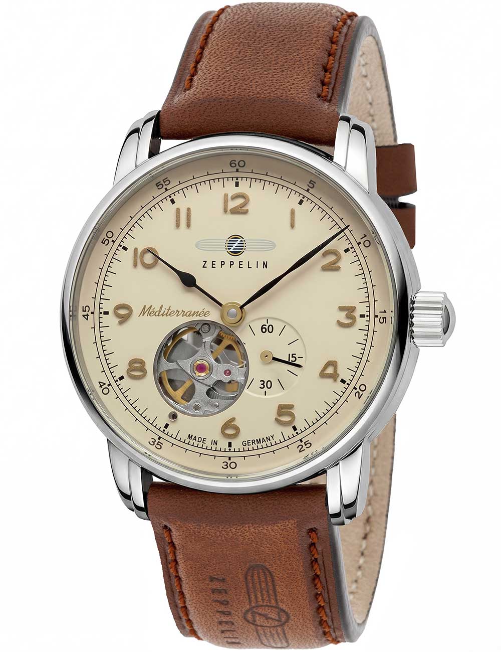 Zeppelin 9666-5 Herrenuhr Méditerranée Automatik 40mm 5ATM