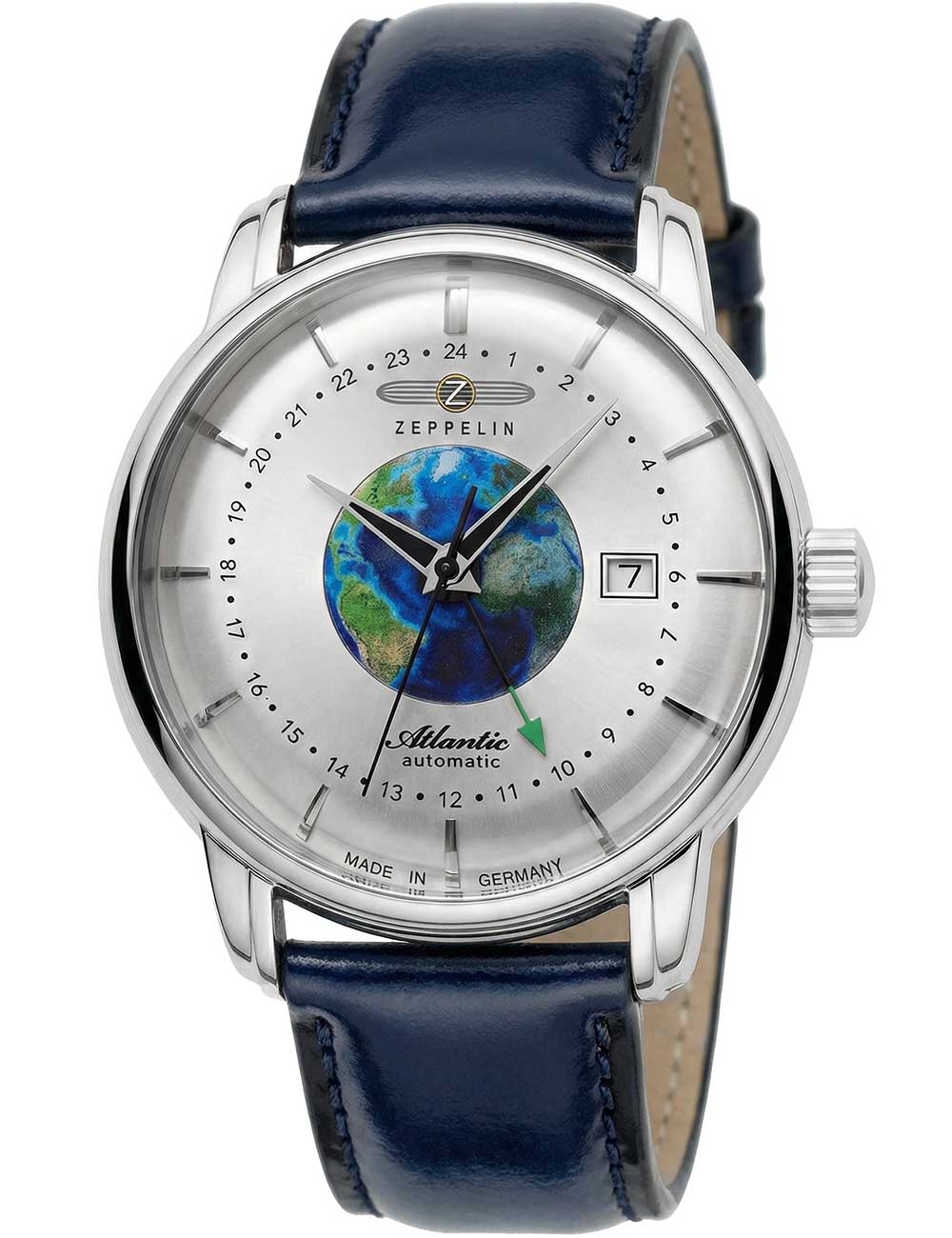 4041338846812 - Automatikuhr ZEPPELIN Zeppelin Atlantic 8468-1 Armbanduhren grau (schwarz) Herren Automatikuhren