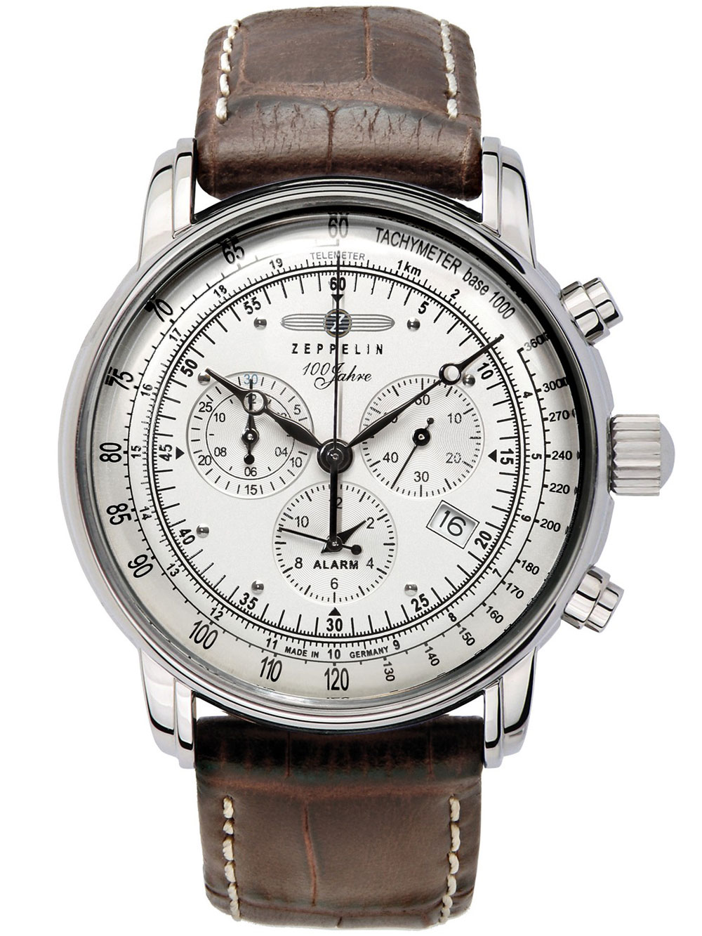 Zeppelin 7680-1 100 Jahre Zeppelin Alarm Chrono 42mm 5ATM