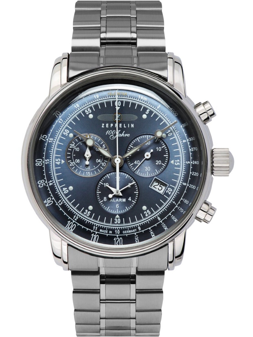 Zeppelin 7680MB-3 Herrenuhr 100 Jahre Zeppelin Chronograph 43mm 5ATM