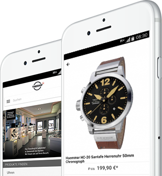 Kostenlose App zum Uhren-Shop