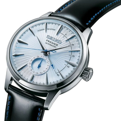 Beispiel-Foto einer Uhr mit Gangreserve-Anzeige der Marke Seiko