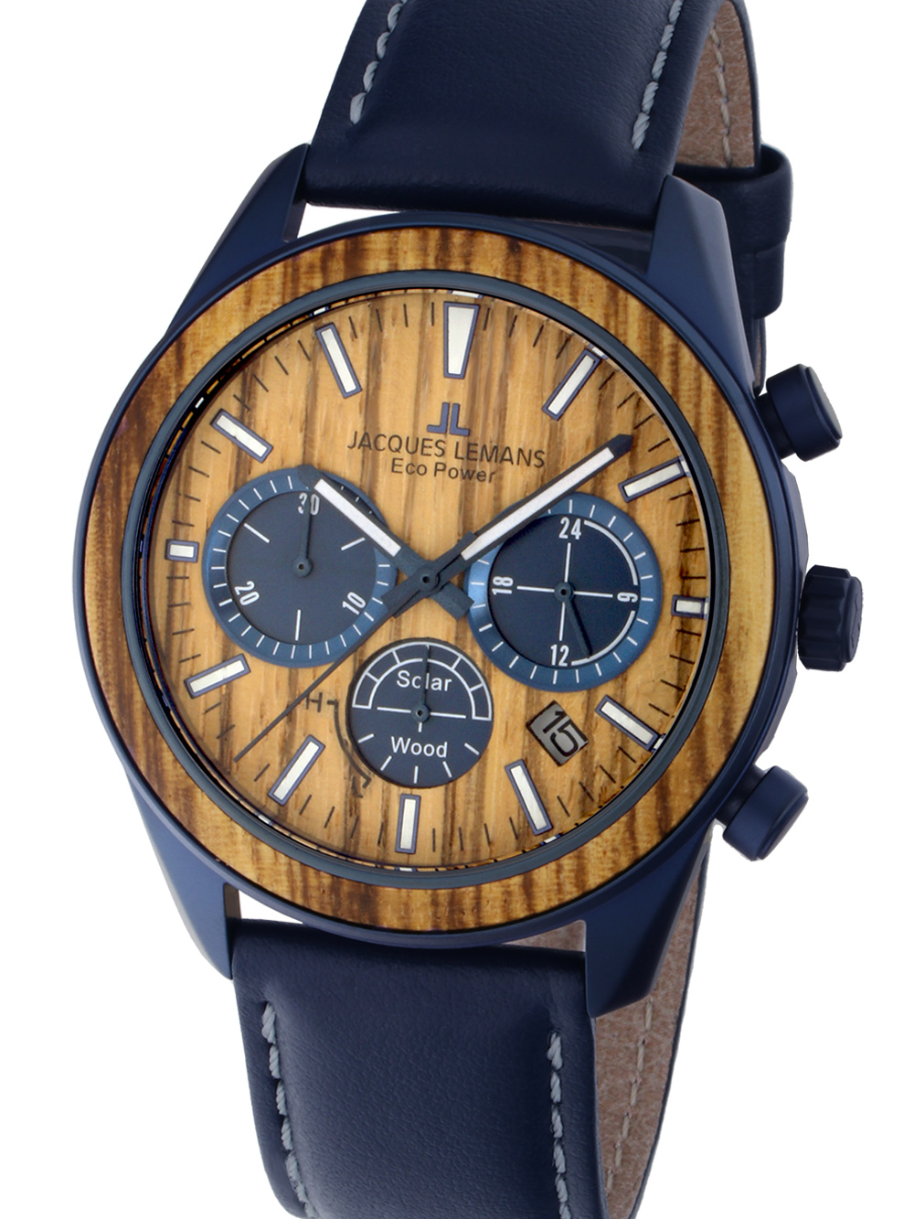 Jacques Lemans 1-2115N Eco Power Solar Chronograph 44 mm Herrenuhr 